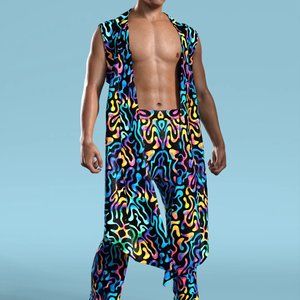 Candy Catz Jungle Zest Mens Vest for Raves Festival Parties Size Extra Small XS